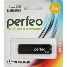 Flash-память Perfeo 8Gb; USB 2.0; Black (PF-C13B008)