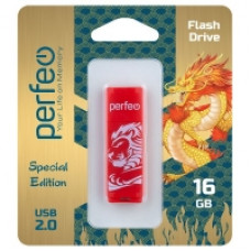 Flash-память Perfeo 16Gb; USB 2.0; Red Lion (PF-C04RL016)