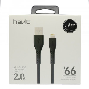 Кабель USB 2.0 to iPhone; 1.0m., Havit (H66)