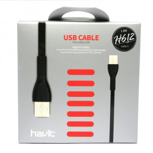 Кабель USB 2.0 to Type-C; 1.8m., Havit (H612)