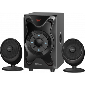 Активная акустическая система Defender G18; 2.1; 18Вт, BT/FM/MP3/SD/USB/LED/RC; Black