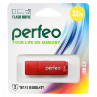 Flash-память Perfeo 32Gb; USB 2.0; Red (PF-C04R032)