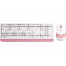 Клавиатура+мышь беспроводная A4Tech FG1010 Pink/White; USB (4711421947503)