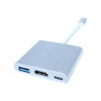 Переходник Type C на USB 3.0 / HDMI / Type C для Apple MacBook  3in1