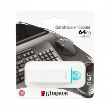 Flash-память Kingston DataTraveler Exodia  (KC-U2G64-5GR) 64GB USB 3.2 Gen 1 White