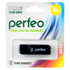 Flash-память Perfeo 16Gb; USB 2.0; Black (PF-C10B016)