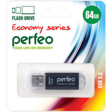 Flash-память Perfeo 64Gb; USB 2.0; Black (PF-E01B064ES)