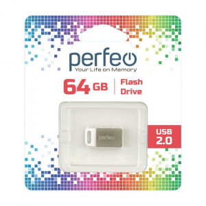 Flash-память Perfeo 64Gb; USB 2.0; Metall (PF-M05MS064)
