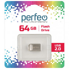 Flash-память Perfeo 64Gb; USB 2.0; Metall (PF-M09MS064)
