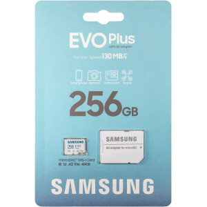 Карта памяти micro SDXC 256Gb Samsung EVO Plus microSDXC