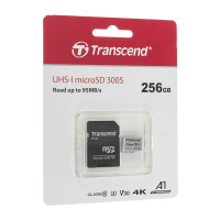 Карта памяти micro SDXC 256Gb Transcend 300S wiith SD-adapter