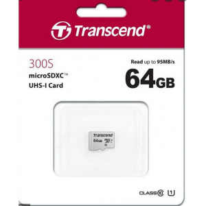 Карта памяти micro SDXC 64Gb Transcend (TS64GUSD300S)