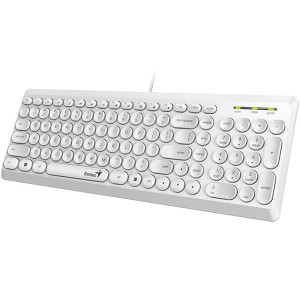 Клавиатура проводная Genius SlimStar Q200; USB; White