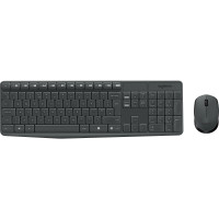 Клавиатура+мышь беспроводная Logitech Wireless Combo MK235; USB; Black 