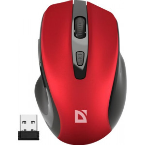 Мышь беспроводная Defender  Prime MB-053 Wireless; бесшумная; USB; Red