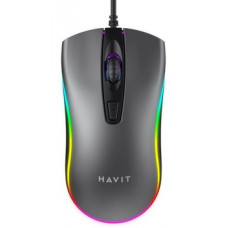 Мышь проводная Havit HV-MS72; USB; Grey; RGB подсветка  