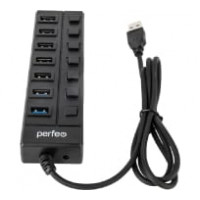 USB разветвители (HUB) Perfeo PF-H036; USB 3.0; 7 портов