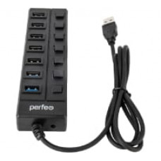 USB разветвители (HUB) Perfeo PF-H036; USB 3.0; 7 портов