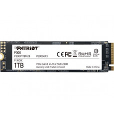 Жесткий диск SSD 1Tb; Patriot P300; M.2 2280 NVMe PCIe 3.0 x4; 2100Мб/с - 1650Mб/с; (P300P1TBM28)
