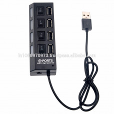 USB разветвители (HUB) HUB USB 2.0; HI-SPEED, 4 порта; (с кнопками выключения портов)
