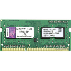 Оперативная память DDR3 SODIMM 4 Gb PC12800 (1600MHz); Kingston (KVR16S11S8/4***)