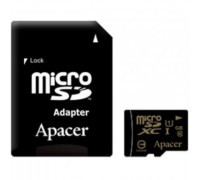 Карта памяти micro SDHC 128Gb Apacer (AP128GMCSX10U1-R); UHS-I; Class 10; with SD adapter