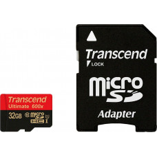 Карта памяти micro SDHC 32Gb Transcend; Class 10 UHS-I Ultimate 600X; With SD-adapter (TS32GUSDHC10U1)
