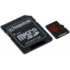 Карта памяти micro SDXC 64Gb Kingston; Class 10 UHS-I U3; With SD-adapter (SDCA3/64GB)