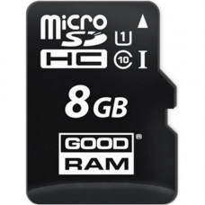 Карта памяти micro SDHC 8Gb GoodRAM; Class 10 UHS I; With SD-adapter (M1AA-0080R11)