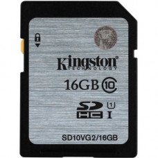Карта памяти SDHC 16Gb Kingston; Class 10 UHS-I (SD10VG2/16GB)