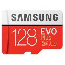 Карта памяти micro SDXC 128Gb Samsung; Class 10; EVO Plus UHS-I U3; With SD-adapter (MB-MC128GA/RU)