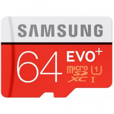 Карта памяти micro SDXC 64Gb Samsung; Class 10; Evo Plus UHS-I R80/W20MB/s; With SD-adapter (MB-MC64DA)