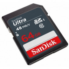 Карта памяти SDXC 64Gb SanDisk; Ultra; Class 10 UHS-I (SDSDUNB-064G-GN3IN)
