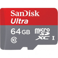 Карта памяти micro SDXC 64Gb SanDisk; Ultra; Class 10 UHS-I; With SD-adapter (SDSQUNC-064G-GN6MA)