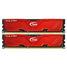Оперативная память DDR4 SDRAM 2x4Gb PC4-19200 (2400); Team Vulcan Red (TLRED48G2400HC14DC01)