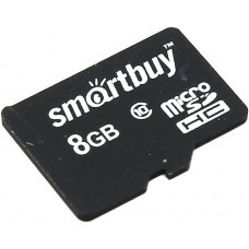 Карта памяти micro SDHC 8Gb Smart Buy; Class 10; No adapter (SB8GBSDCL10-00)