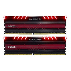 Оперативная память DDR4 SDRAM 2x8Gb PC4-24000 (3000); Team, Delta Red LED (TDTRD416G3000HC16ADC01)
