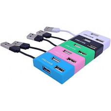 USB разветвители (HUB) USB внешний DeTech DE-V12; 4 порта; синий 