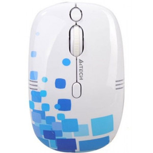 Мышь беспроводная A4Tech G9-550FX-1; USB; Wireless; White&Blue