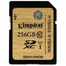 Карта памяти SDXC 256Gb Kingston; Class 10 UHS-1 U1 (SDA10/256GB)