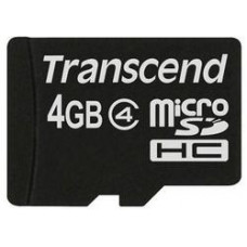 Карта памяти micro SDHC 4Gb Transcend; Class 4; No adapter (TS4GUSDC4)