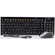 Клавиатура+мышь беспроводная A4Tech 9500H; Holeless; Wireless; USB; Black