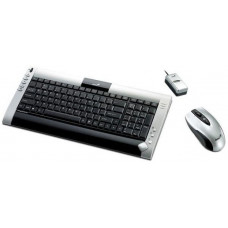 Клавиатура+мышь беспроводная Genius LuxeMate 635 Laser; Wireless; Multimedia; USB; Black&Silver