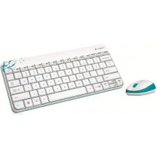 Клавиатура+мышь беспроводная Logitech Wireless Desktop MK240; USB; White (920-005791)