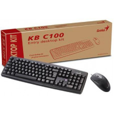 Клавиатура+мышь проводная Genius KB-C100; PS/2; Black (31330195115)