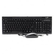 Клавиатура+мышь проводная Genius КМ-210 USB (31330219102); Black