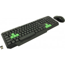 Клавиатура+мышь беспроводная Smartbuy ONE SBC-230346AG-KN; USB; Wireless; Black&Green
