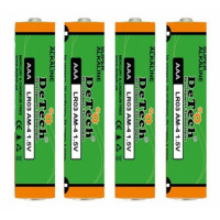 Батарейка DeTech LR03 AM4 1.5V; Типоразмер AAA