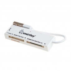 Картридер Универсальный картридер USB 2.0 Smartbuy; White (SBR-713-W)
