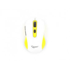 Мышь беспроводная Gembird MUSW-221-Y; USB; Wireless; White/Yellow